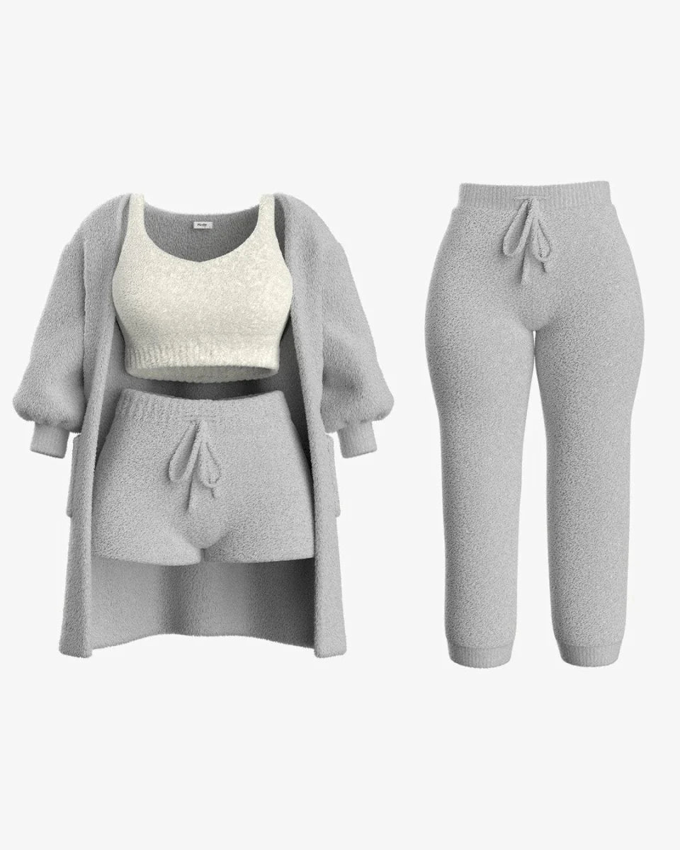 Soft Cozycloud™ Knit set 4 Piece Set Grey