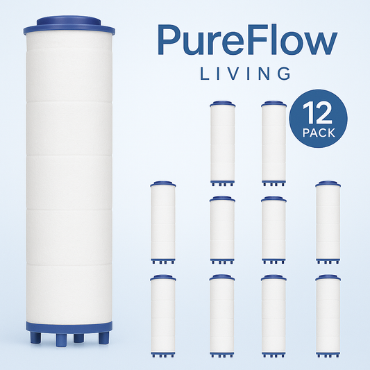 HydraGlow™ Replacement Filter Cartridges – 12 Pack (3.7")