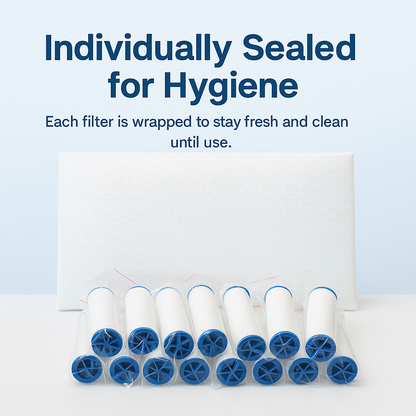 HydraGlow™ Replacement Filter Cartridges – 12 Pack (3.7")