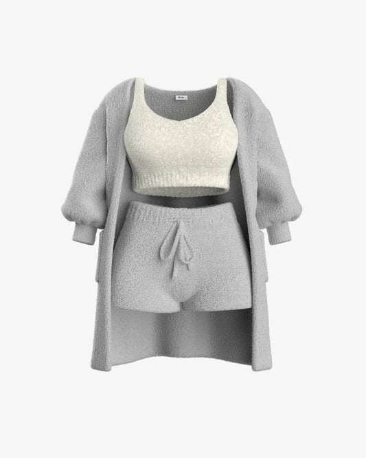 Soft Cozycloud™ Knit set 3 Piece Set Grey